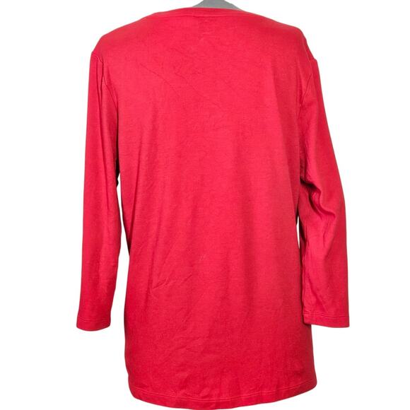 Red Cotton Perfectly Soft Tee Size Medium - Picture 2 of 3